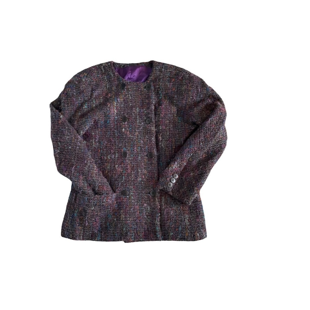 Toffs Vintage 80s Mohair Blend Blazer, Size M/L? - Picture 3 of 6
